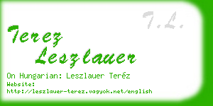 terez leszlauer business card